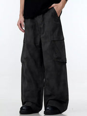 Men's Loose Fit Cargo Pants Black / S