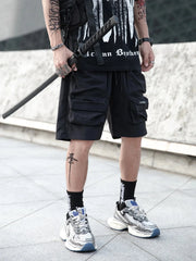 Men's Loose Fit Cargo Shorts Black / M