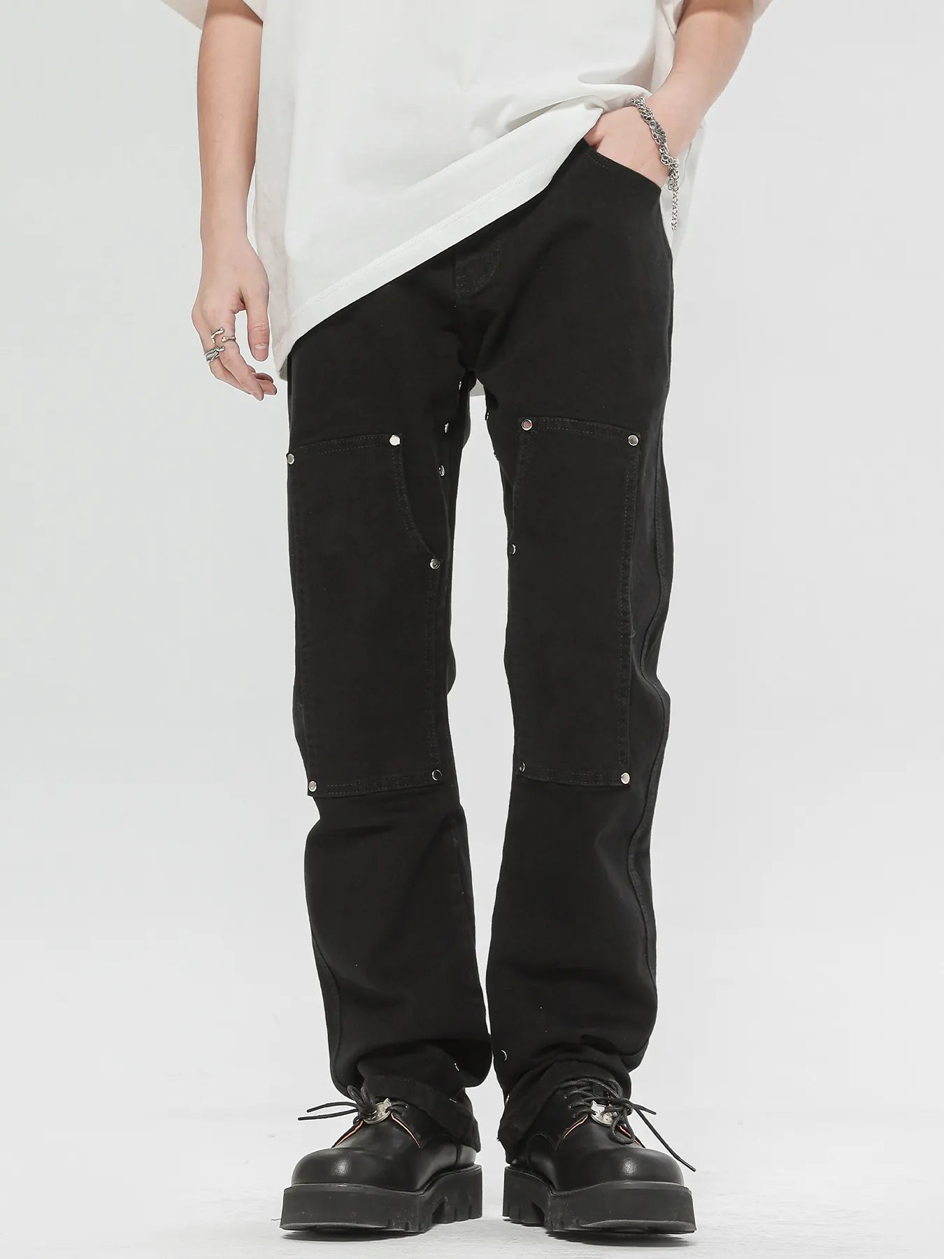 Men's Loose Fit Jeans Black / M