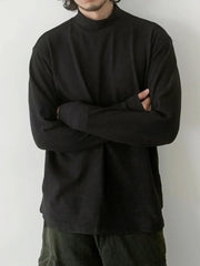 Men's Mock Neck Long Sleeve Top