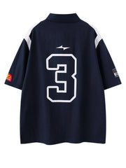 Men's Number Oversized Button-Up Shirt