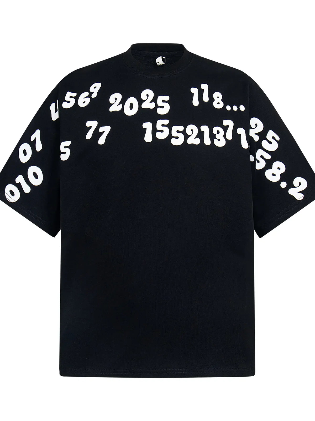Men's Number Print Short Sleeve Oversized T-Shirt Black / M