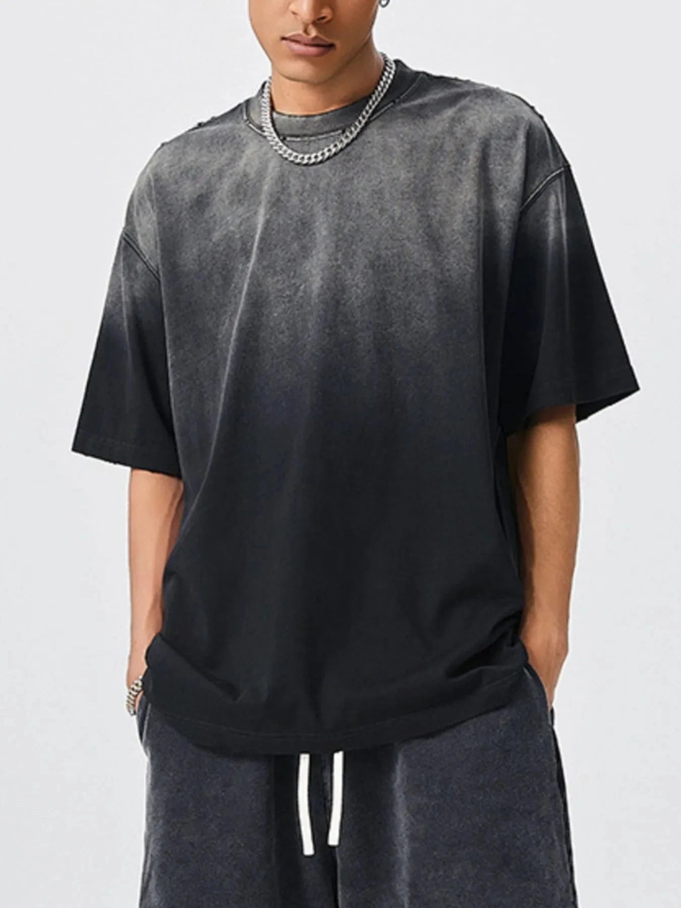 Men's Oversized Gradient Short Sleeve T-Shirt