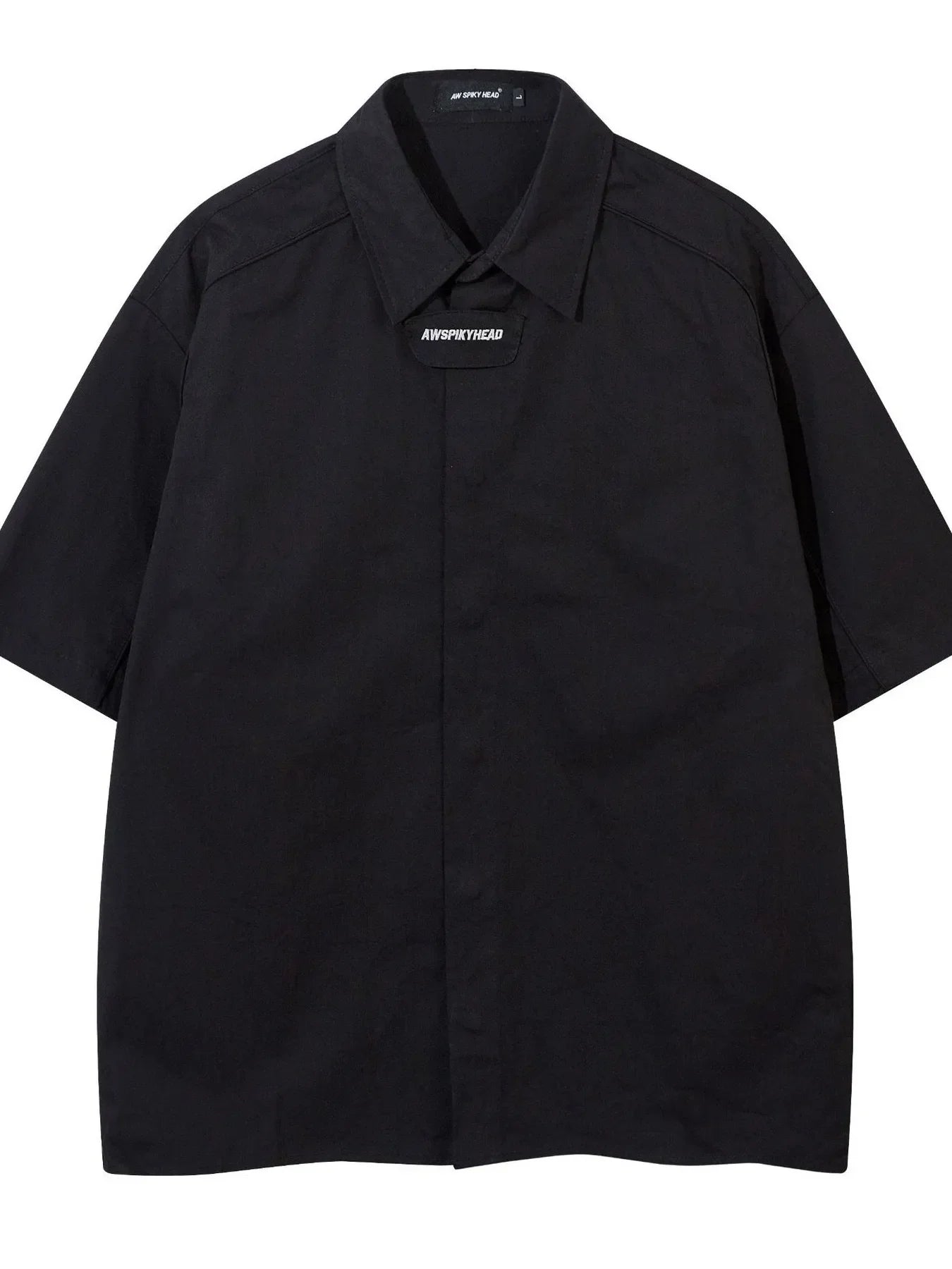 Men's Oversized Short Sleeve Shirt Black / M