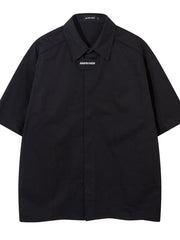 Men's Oversized Short Sleeve Shirt Black / M