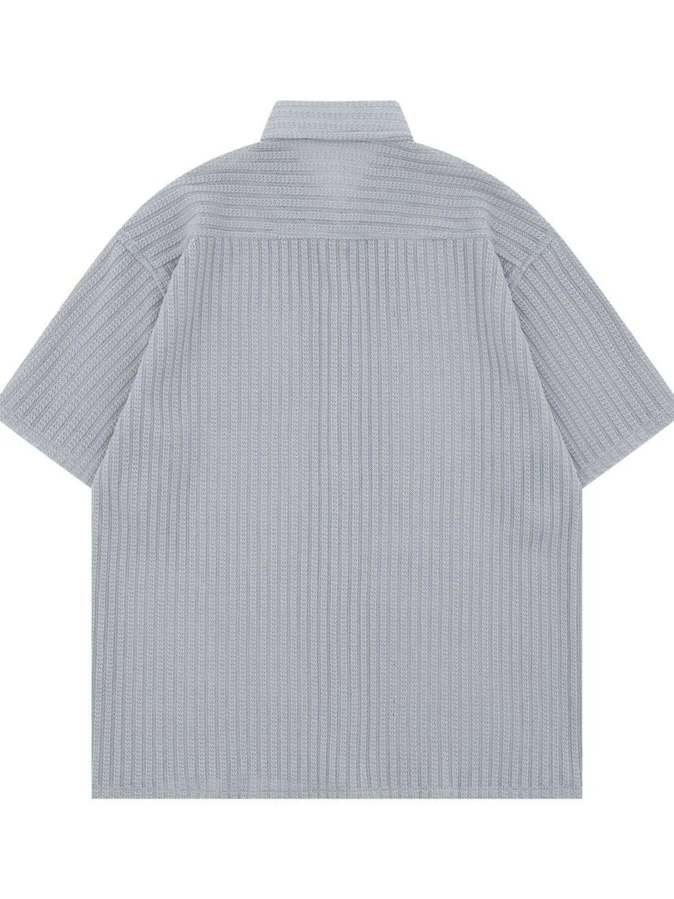 Men's Oversized Short Sleeve Textured Shirt