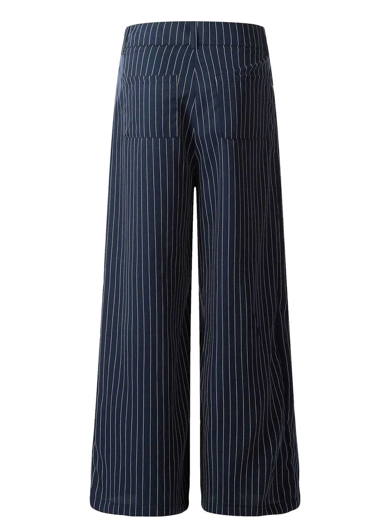 Men's Pinstripe Wide Leg Casual Pants