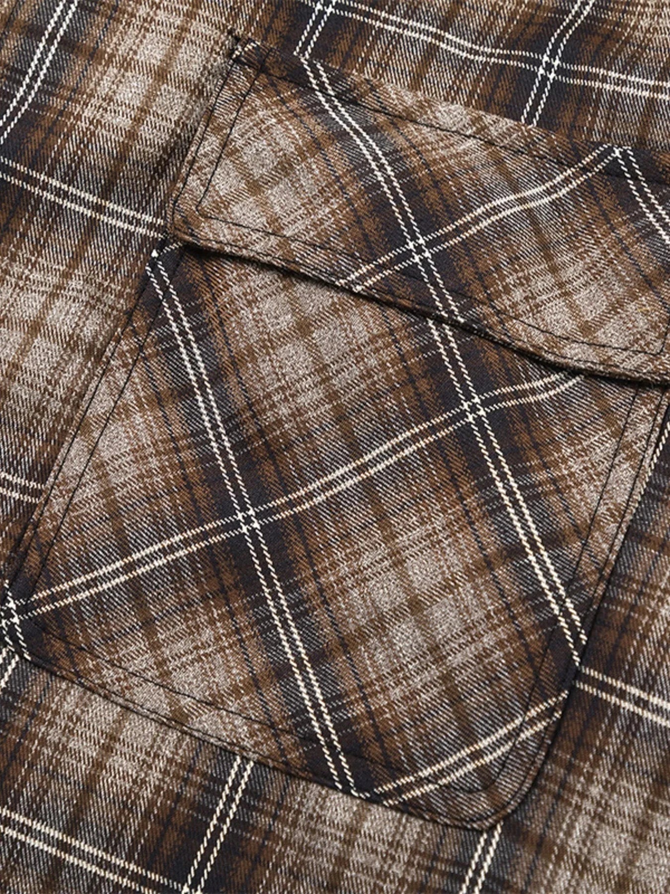 Men's Plaid Button Up Long Sleeve Shirt