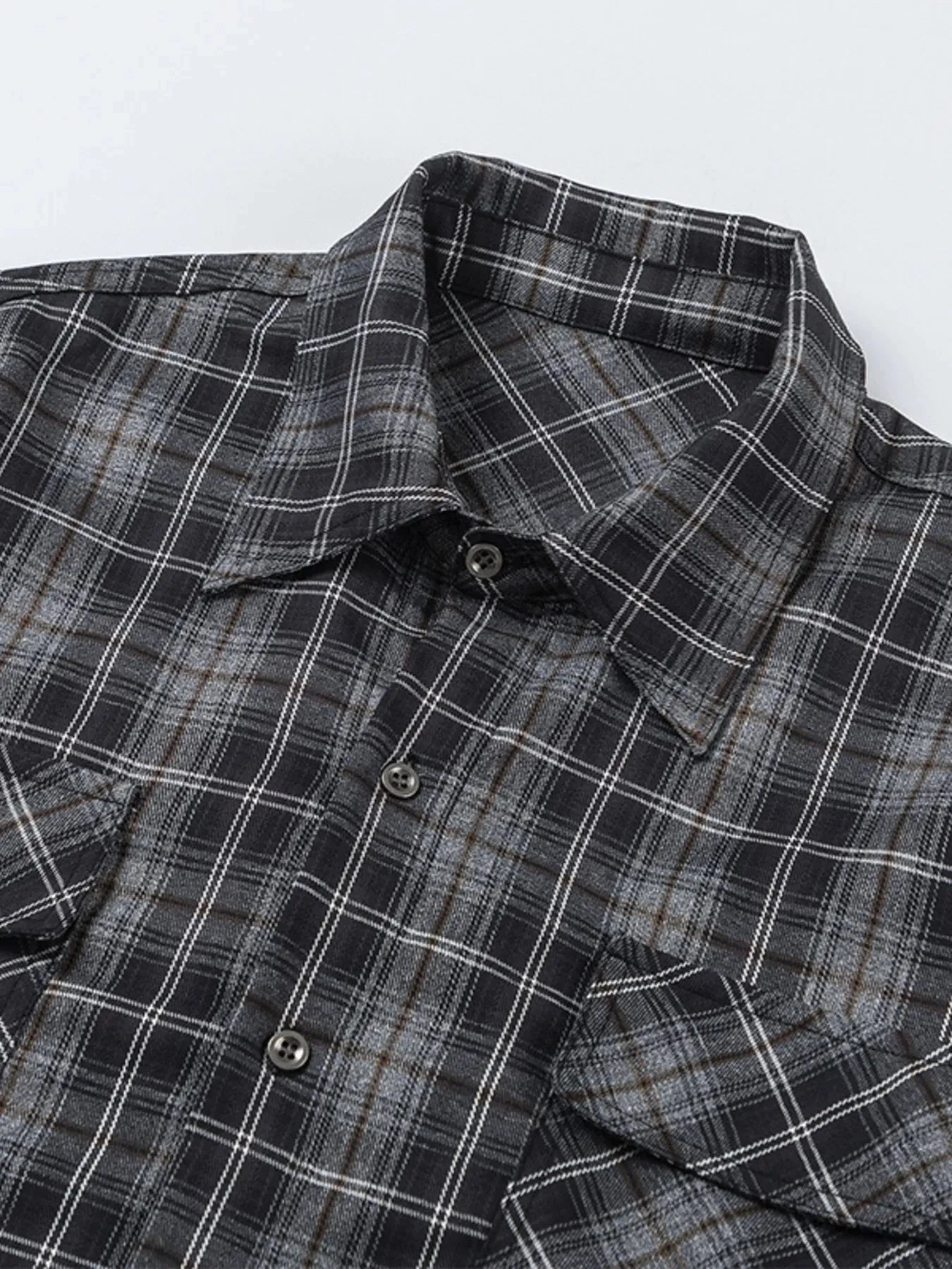 Men's Plaid Button Up Long Sleeve Shirt