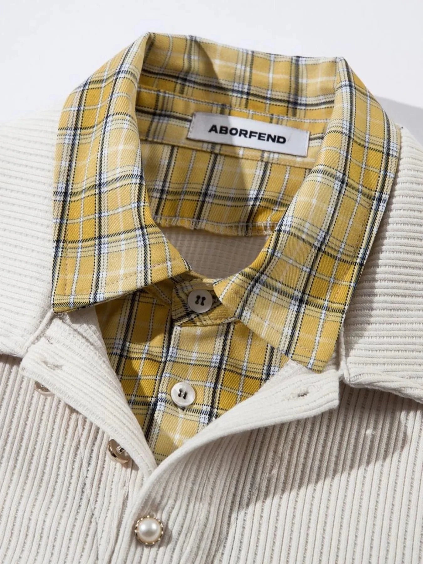 Men's Plaid Collar Short Sleeve Ribbed Polo