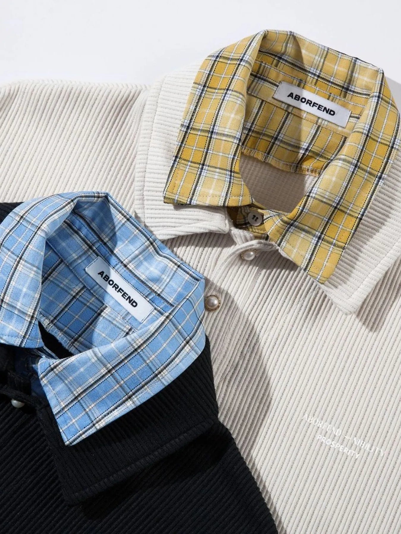 Men's Plaid Collar Short Sleeve Ribbed Polo