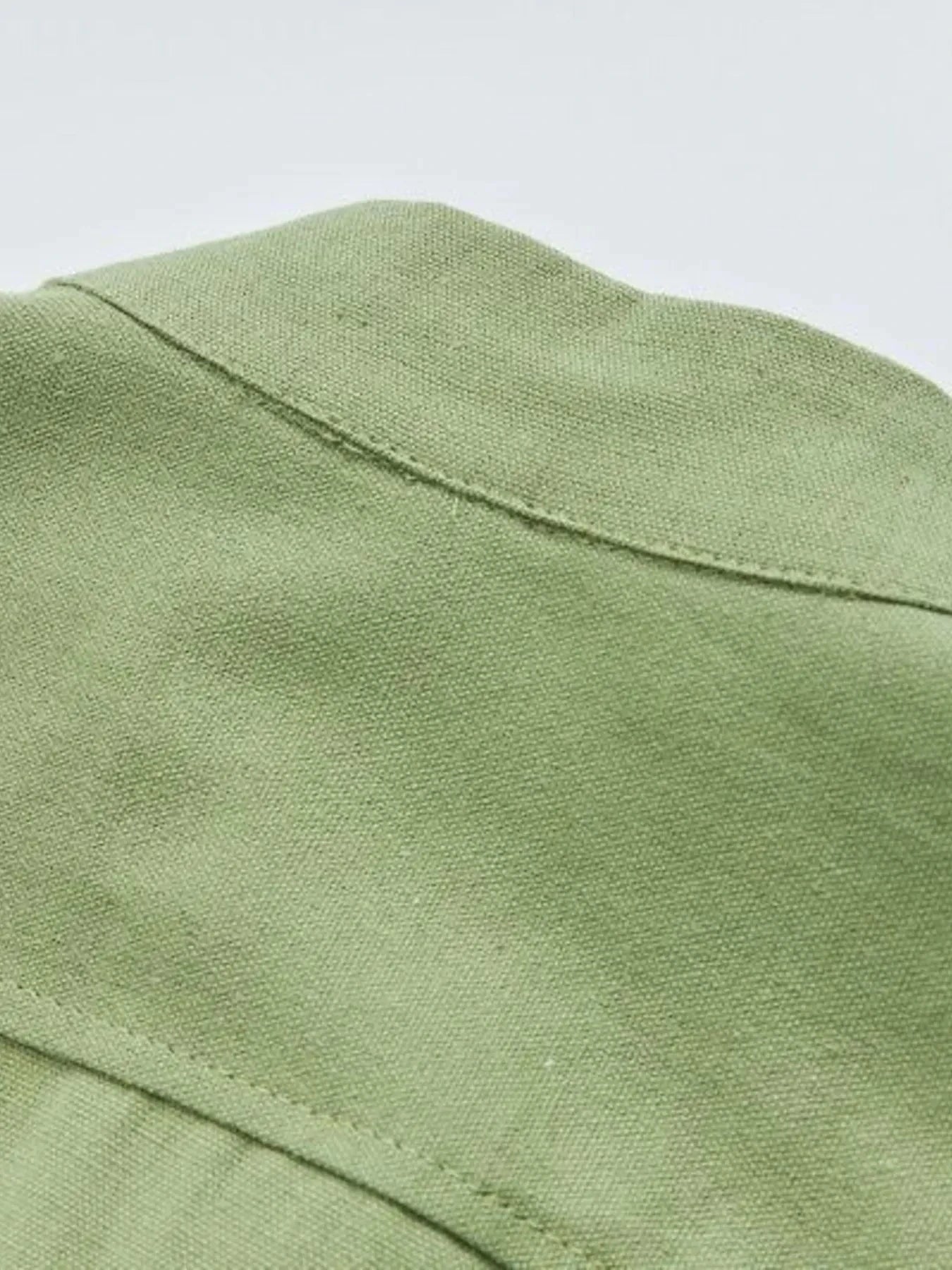 Men's Plus Size Button Detail Long Sleeve Blouse