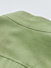 Men's Plus Size Button Detail Long Sleeve Blouse