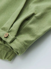 Men's Plus Size Button Detail Long Sleeve Blouse