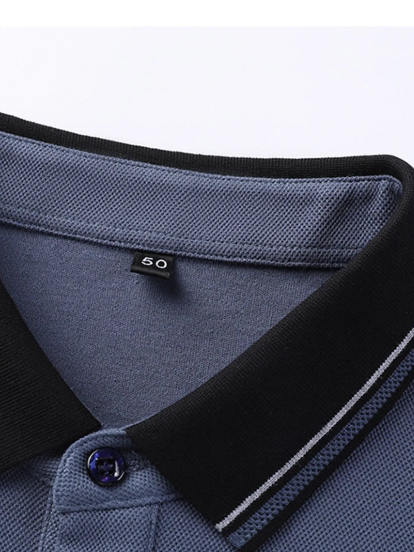 Men's Plus Size Button Detail Long Sleeve Polo