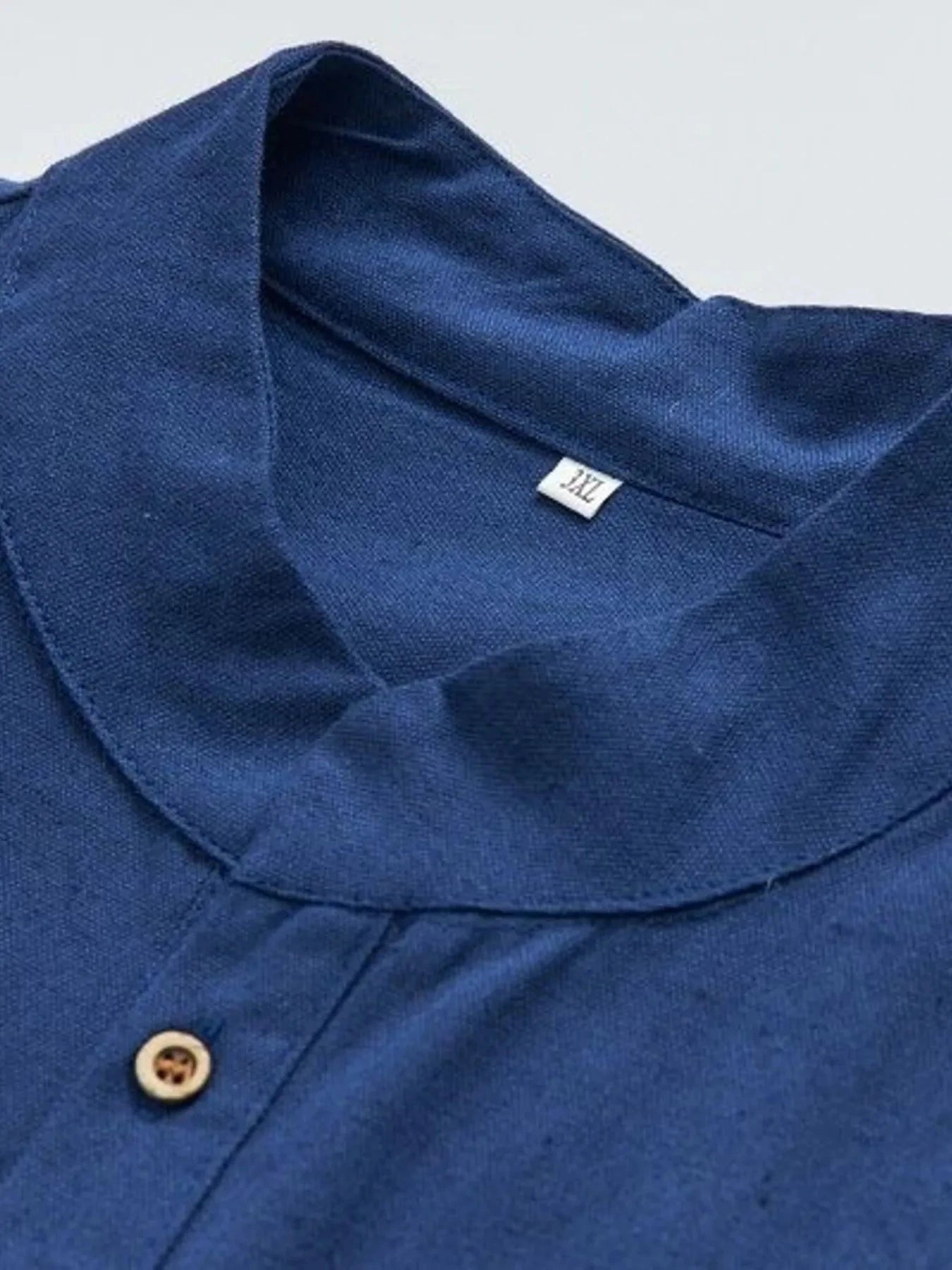 Men's Plus Size Button Detail Short Sleeve Blouse