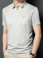 Men's Plus Size Button Detail Short Sleeve Polo
