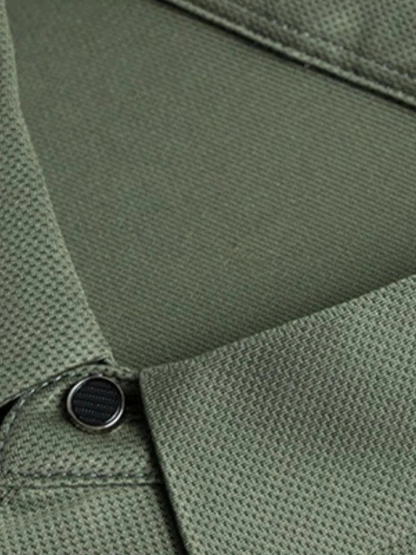 Men's Plus Size Button Detail Short Sleeve Polo