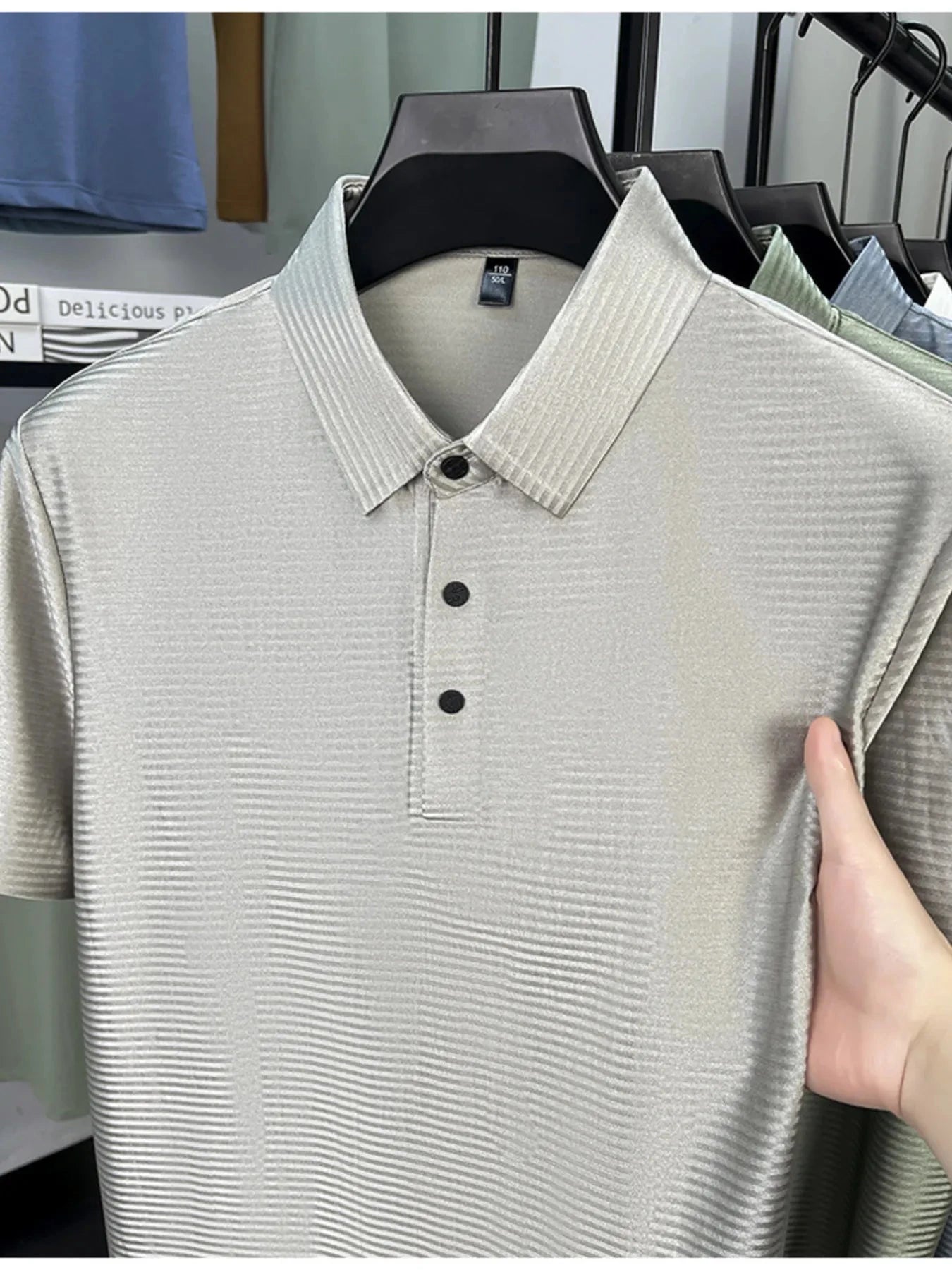 Men's Plus Size Button Detail Short Sleeve Polo