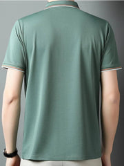 Men's Plus Size Button Detail Short Sleeve Polo