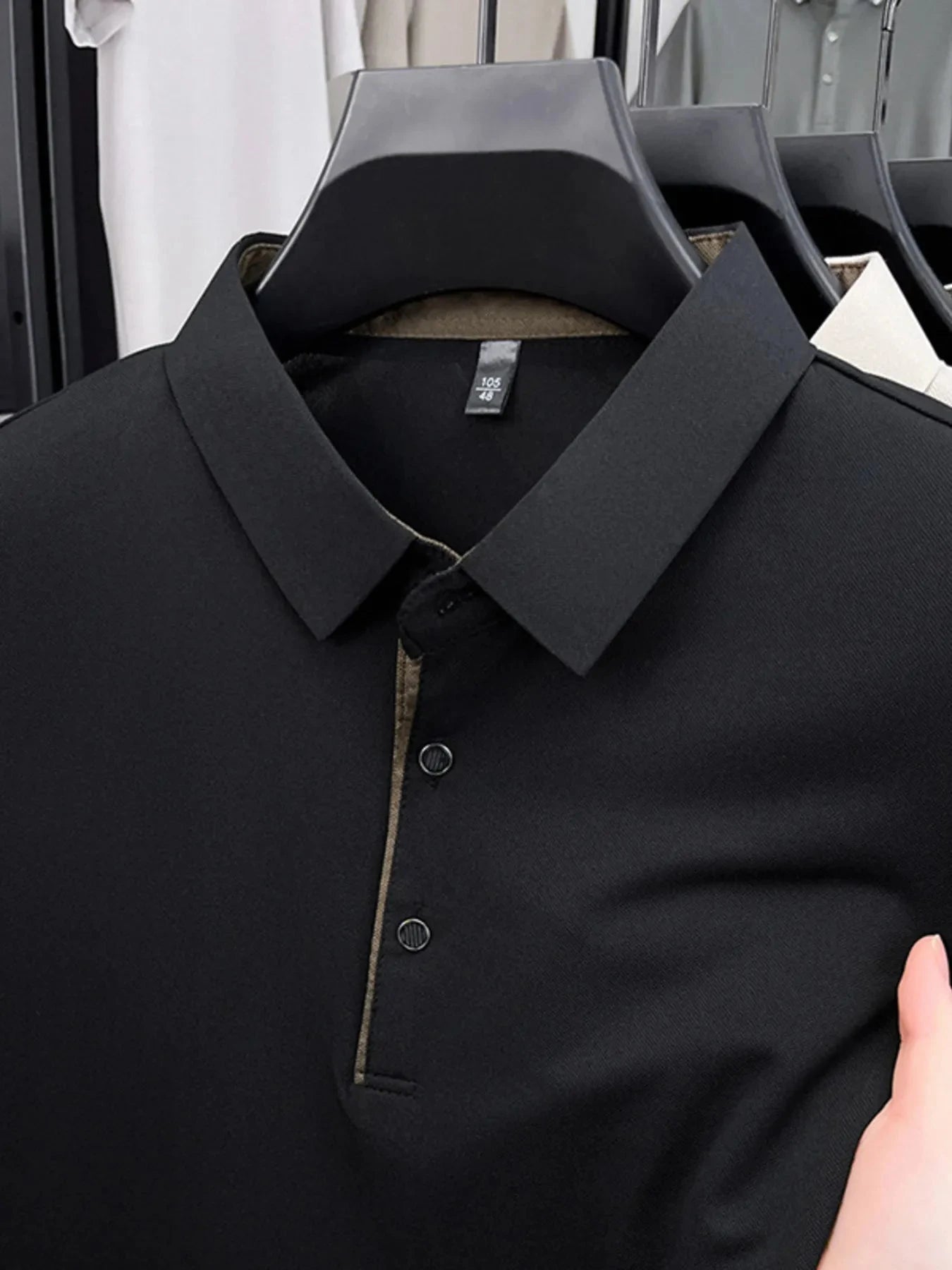 Men's Plus Size Button Detail Short Sleeve Polo