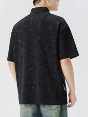 Men's Plus Size Button Detail Short Sleeve Polo