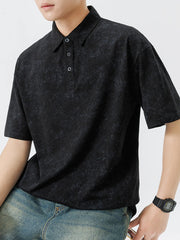 Men's Plus Size Button Detail Short Sleeve Polo
