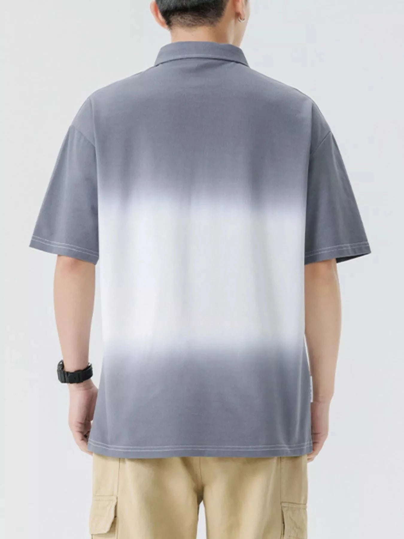 Men's Plus Size Button Detail Short Sleeve Polo