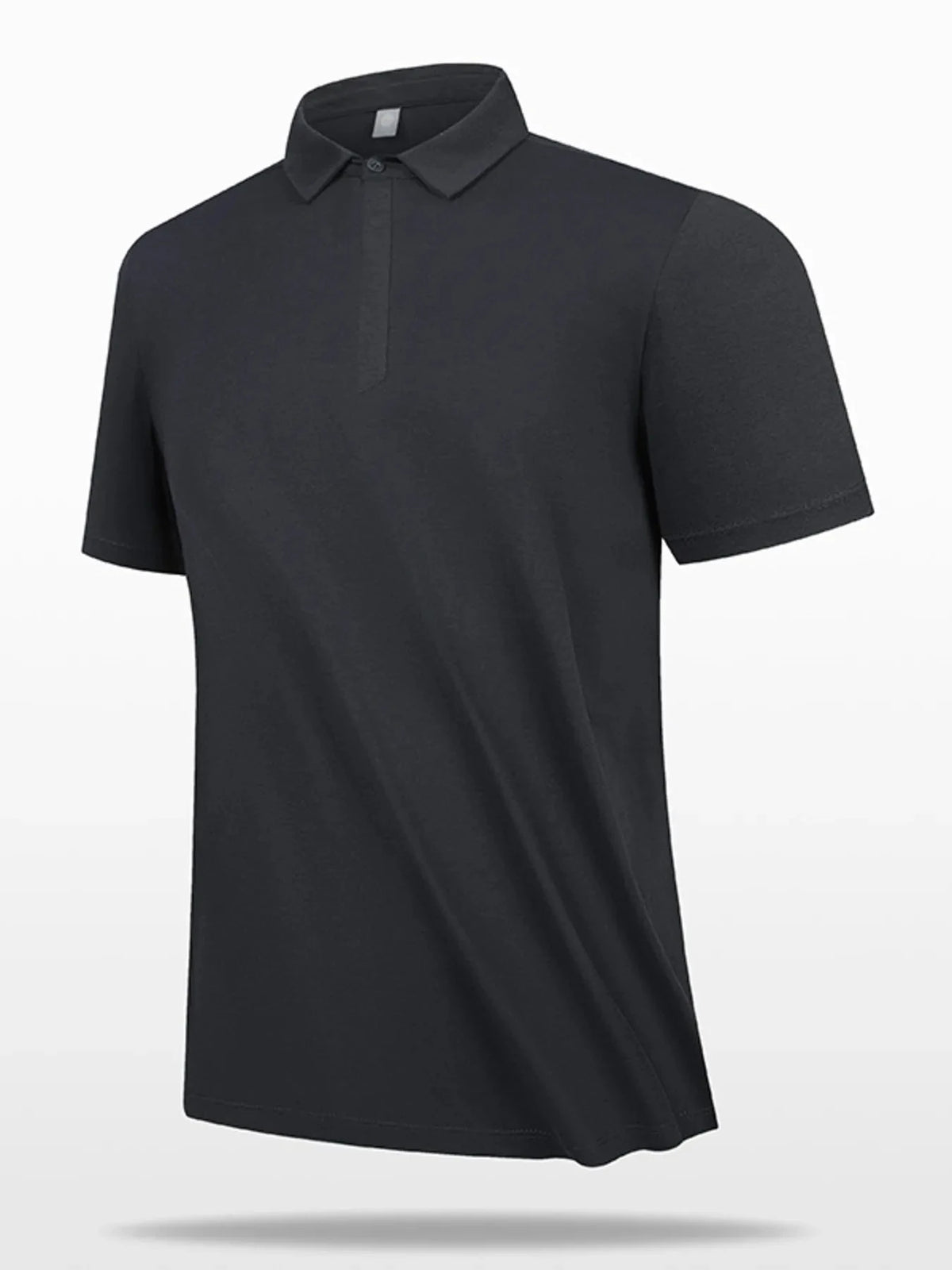 Men's Plus Size Button Detail Short Sleeve Polo Black / M