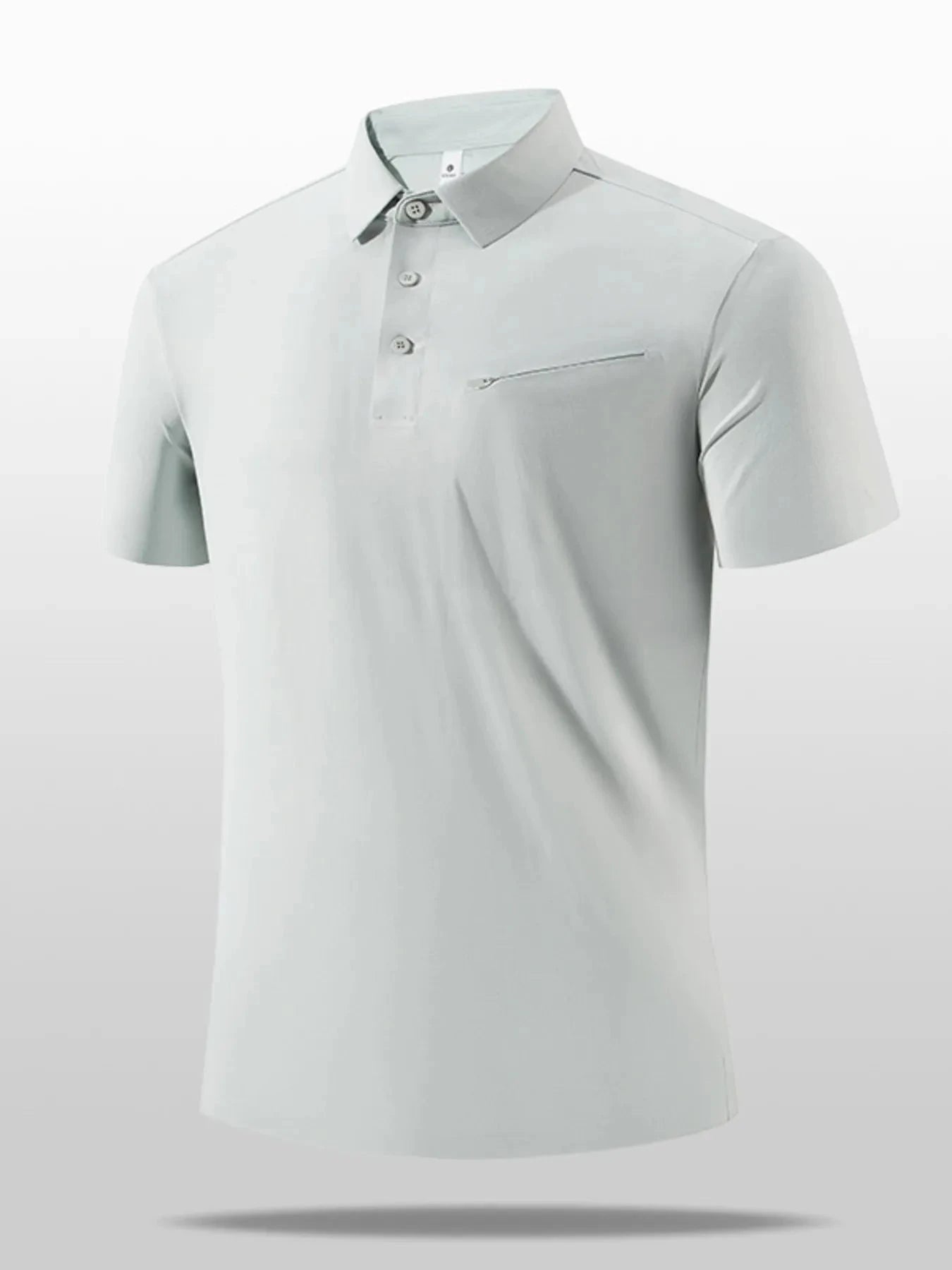 Men's Plus Size Button Detail Short Sleeve Polo Light Blue / M
