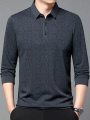 Men's Plus Size Button Detail Short Sleeve Polo Navy Blue / M