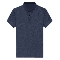 Men's Plus Size Button Detail Short Sleeve Polo Navy / M