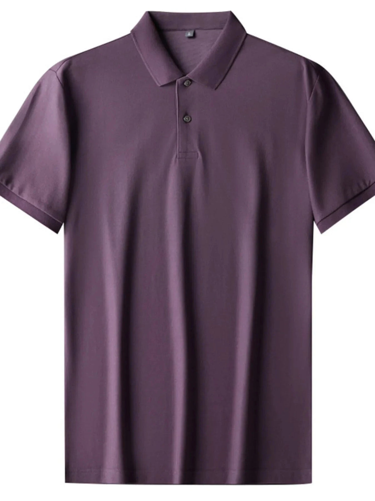 Men's Plus Size Button Detail Short Sleeve Polo Purple / M