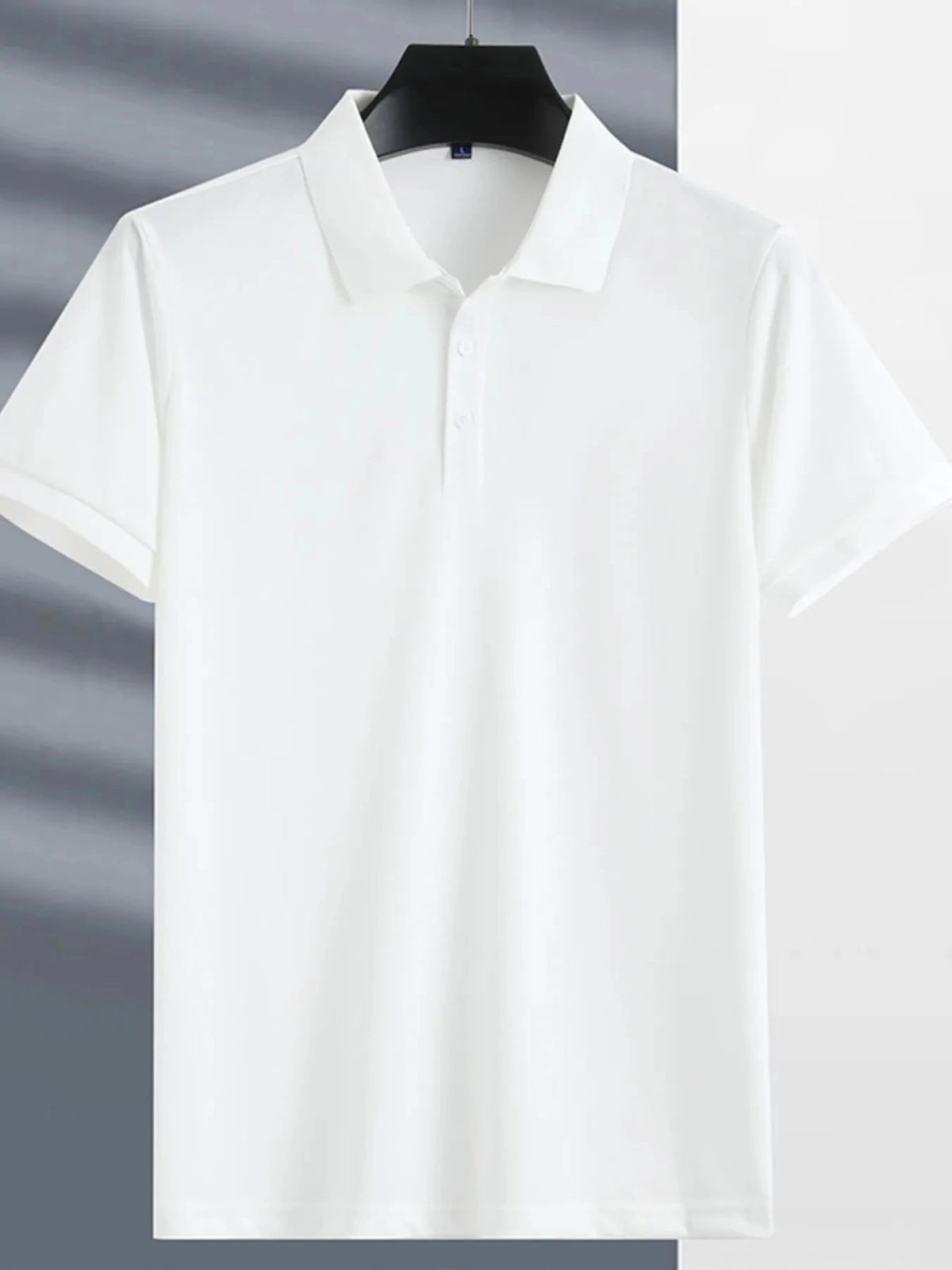 Men's Plus Size Button Detail Short Sleeve Polo White / M
