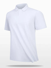 Men's Plus Size Button Detail Short Sleeve Polo White / M