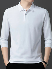 Men's Plus Size Button Detail Short Sleeve Polo White / M