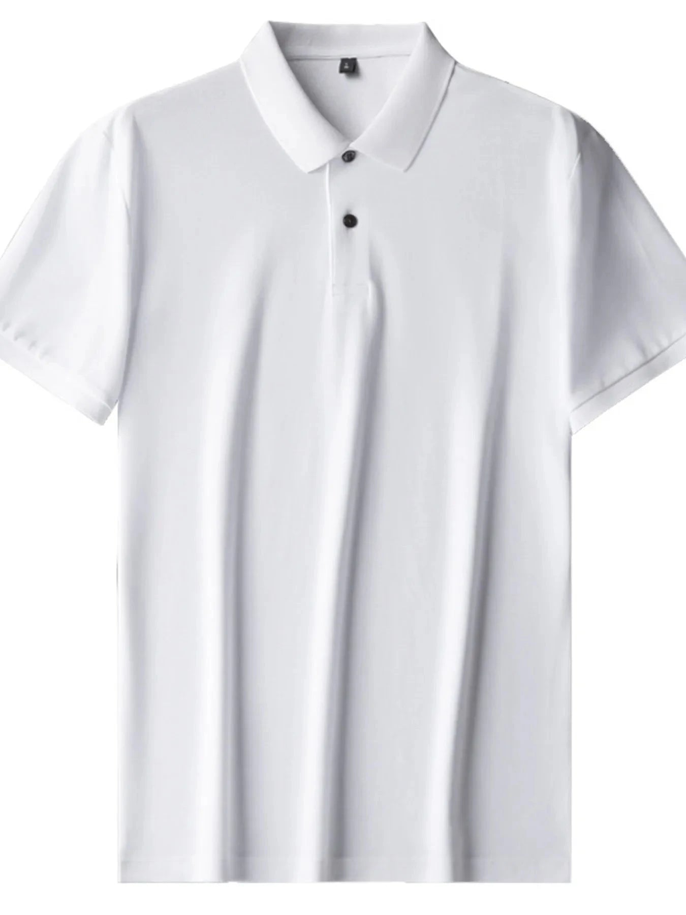 Men's Plus Size Button Detail Short Sleeve Polo White / M