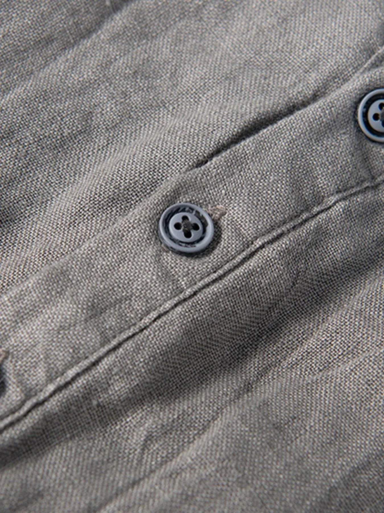 Men's Plus Size Button Detail Short Sleeve Top