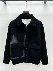 Men's Plus Size Button Up Long Sleeve Jacket