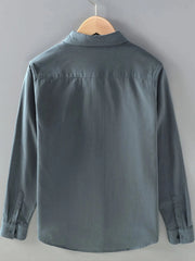 Men's Plus Size Button Up Long Sleeve Shirt