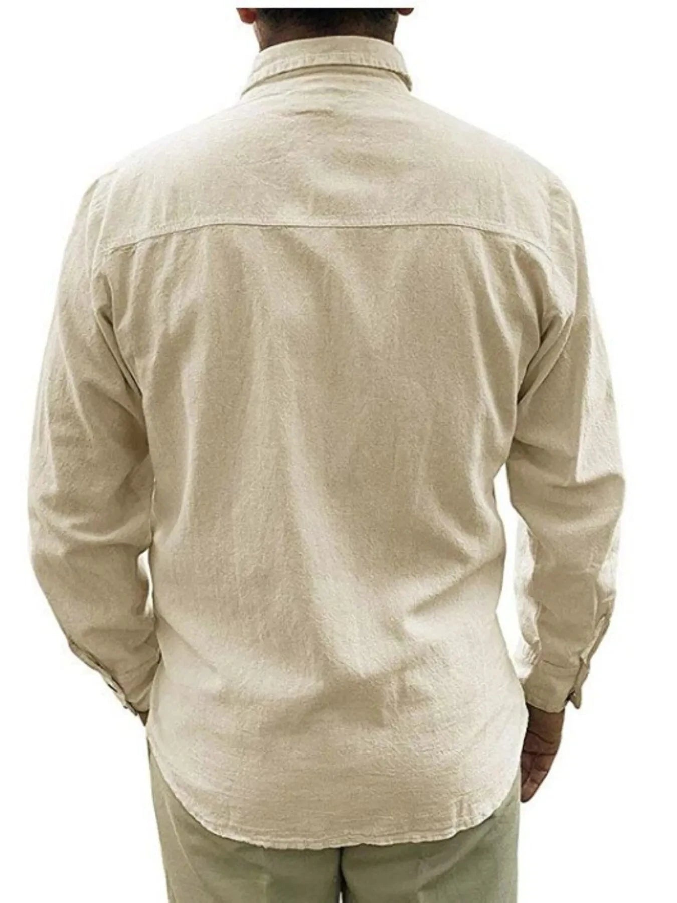 Men's Plus Size Button Up Long Sleeve Shirt