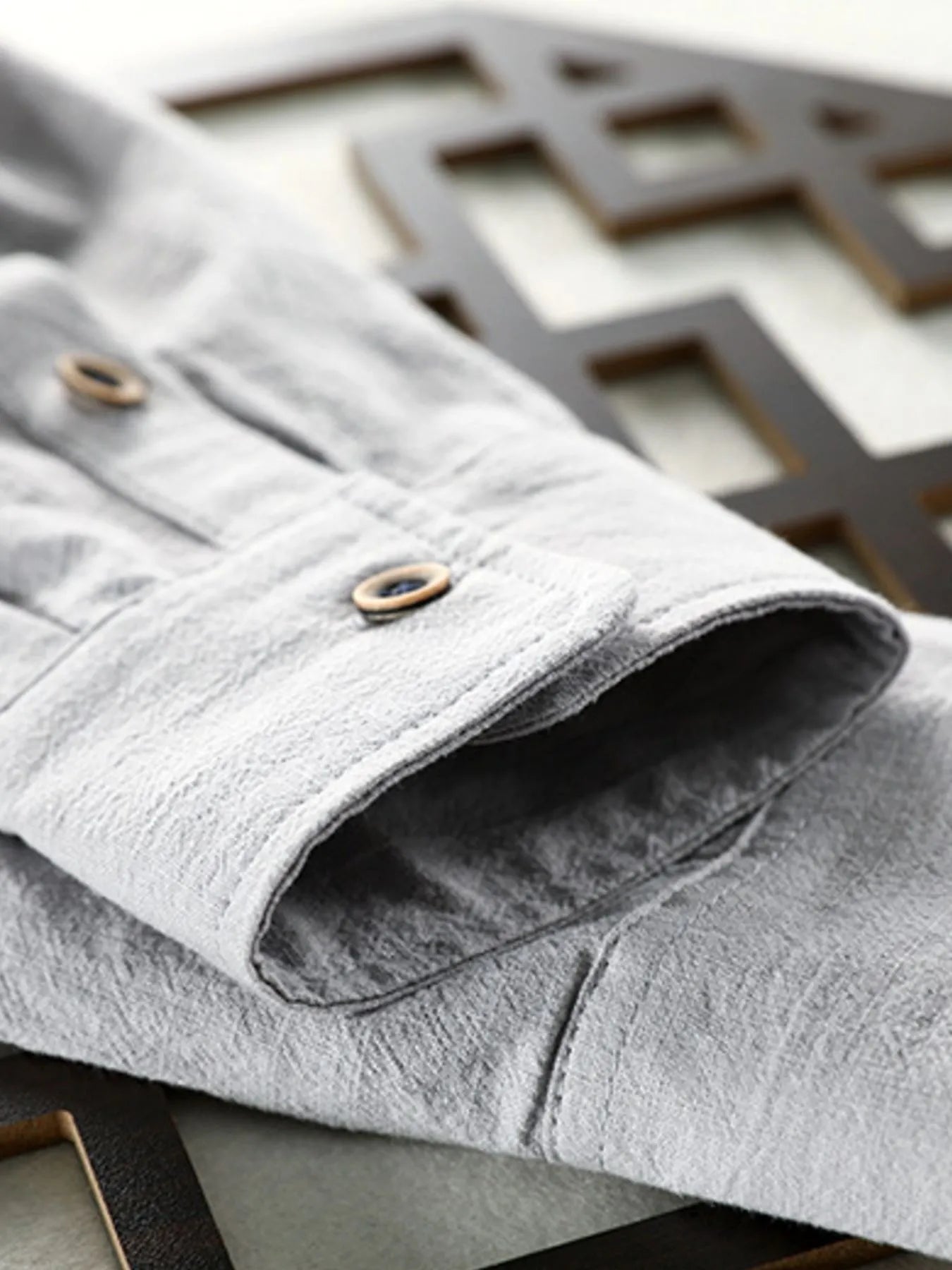 Men's Plus Size Button-Up Long Sleeve Shirt