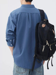 Men's Plus Size Button Up Long Sleeve Shirt