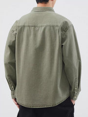 Men's Plus Size Button Up Long Sleeve Shirt