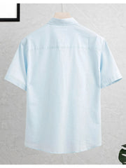 Men's Plus Size Button Up Short Sleeve Shirt