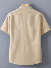 Men's Plus Size Button Up Short Sleeve Shirt