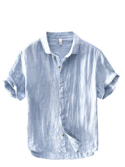 Men's Plus Size Button Up Short Sleeve Shirt