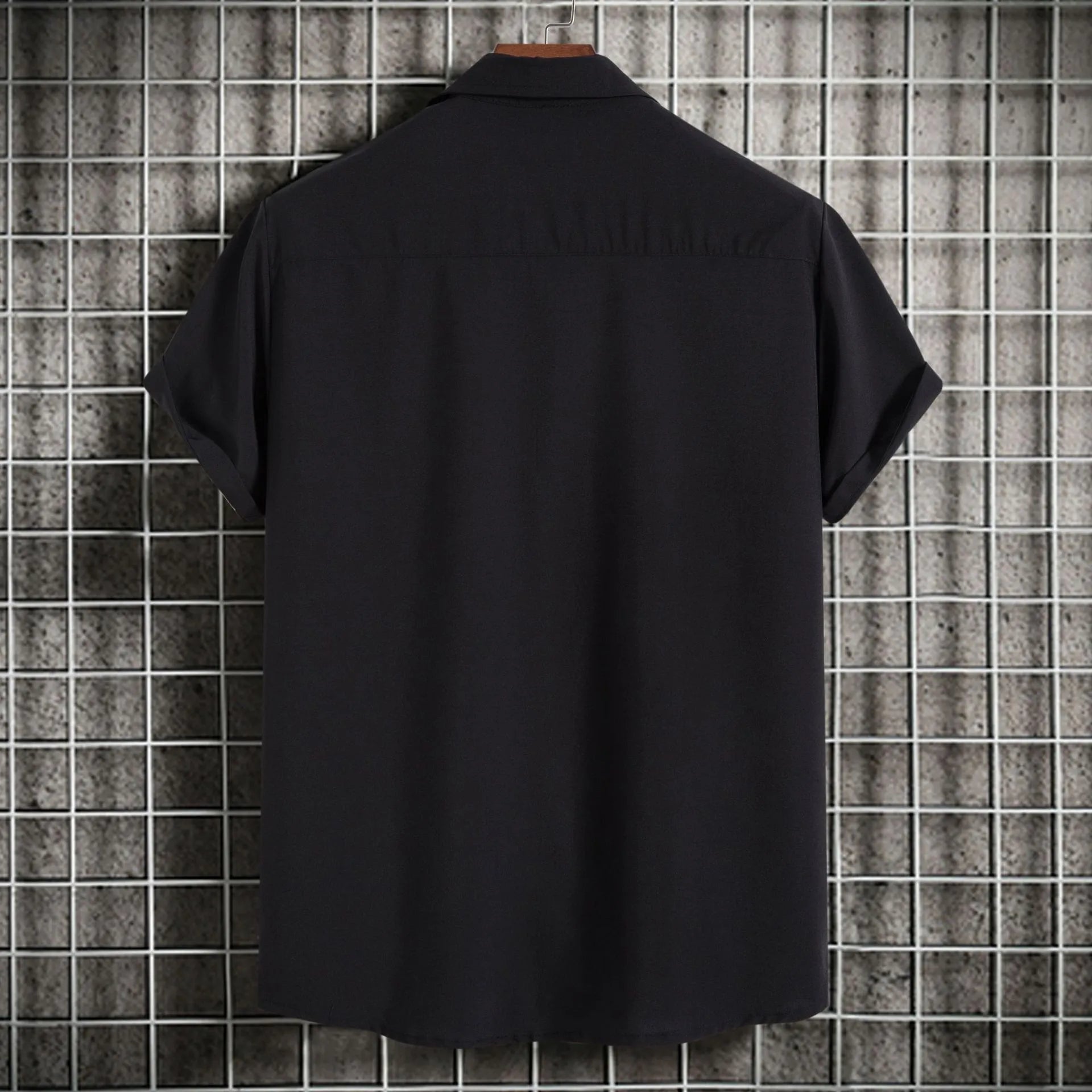 Men's Plus Size Button Up Short Sleeve Shirt