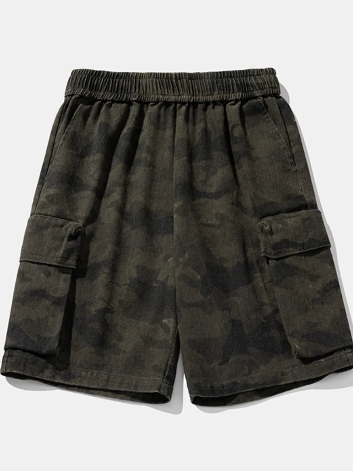 Men's Plus Size Camouflage Shorts with Pockets