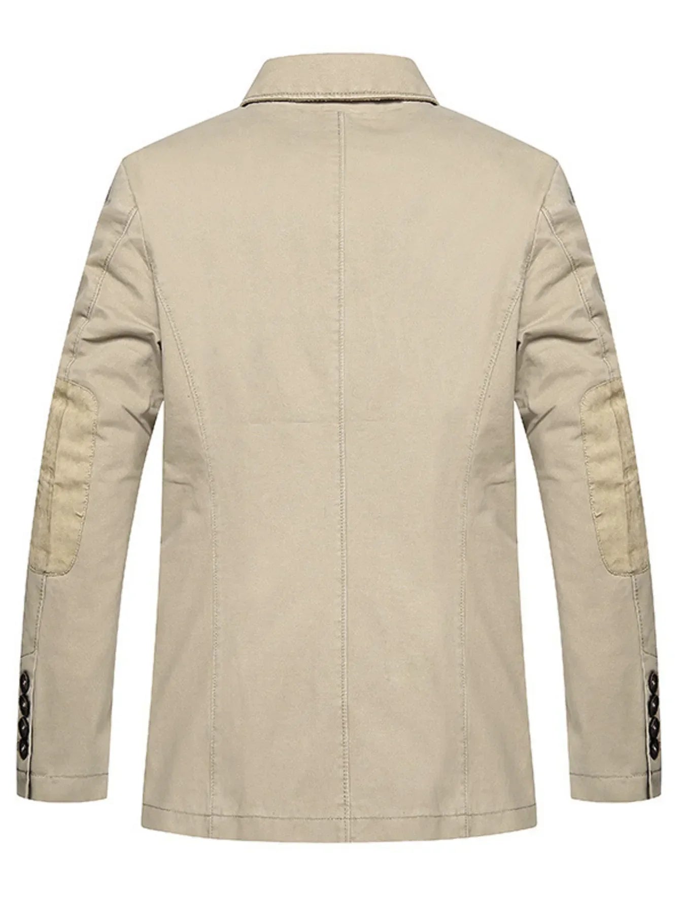 Men's Plus Size Casual Button Up Blazer with Plaid Lining